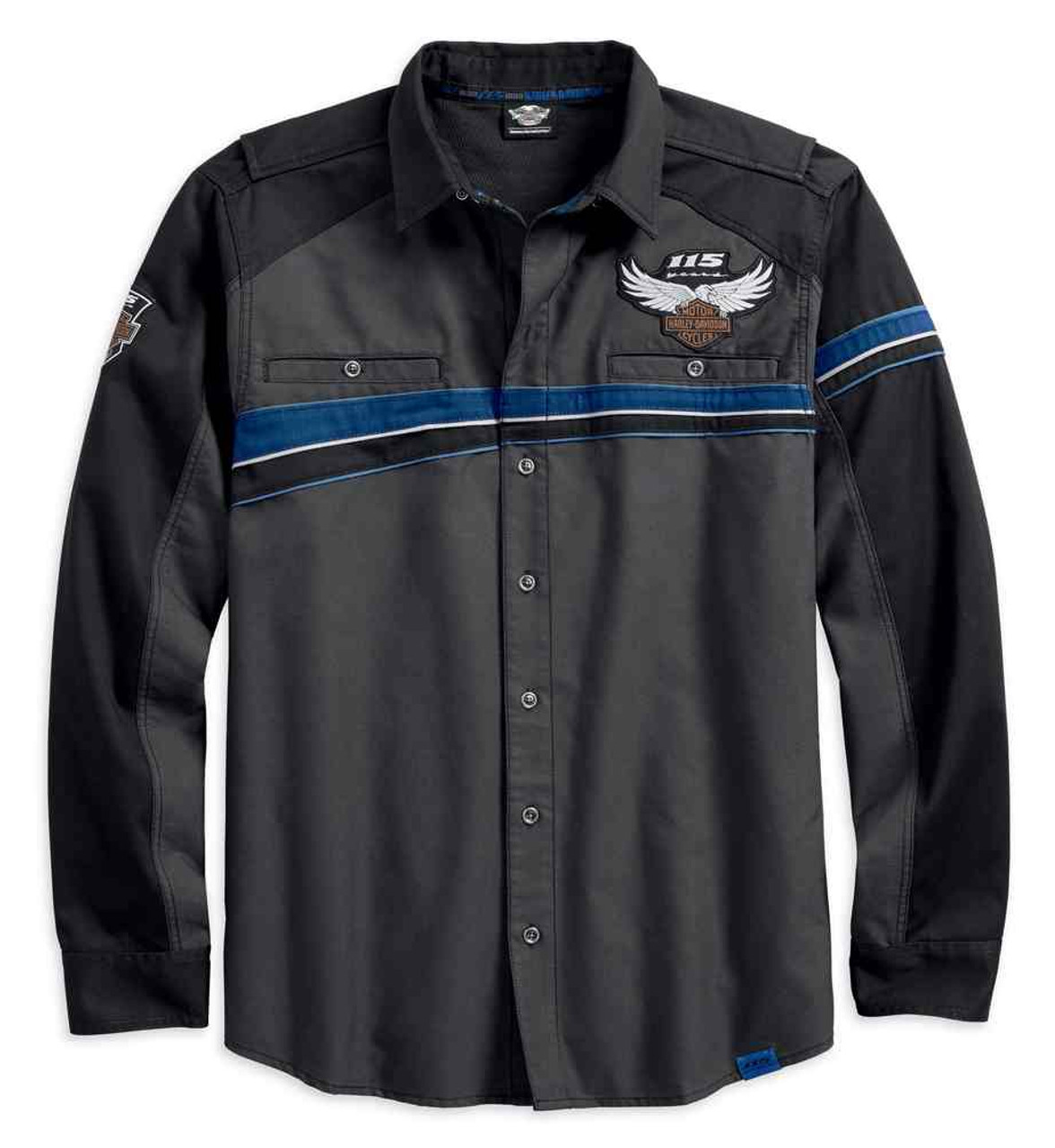 【きゆう】Harley-Davidson Bahamas 長袖シャツ Harley-Davidson® Men's 115th Anniversary Vented Long Sleeve
