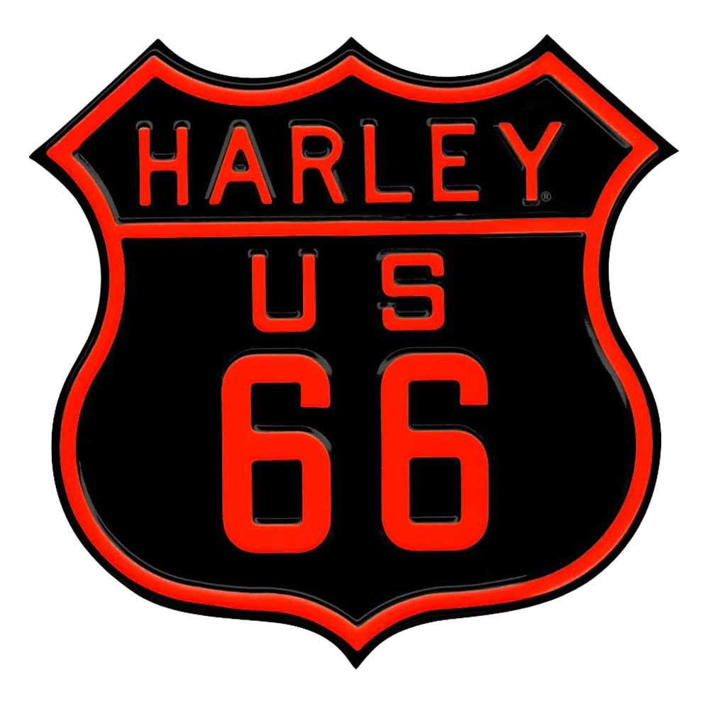 Harley-Davidson® Route 66 Die-Cast & Embossed Tin Sign, 16.5 x 16