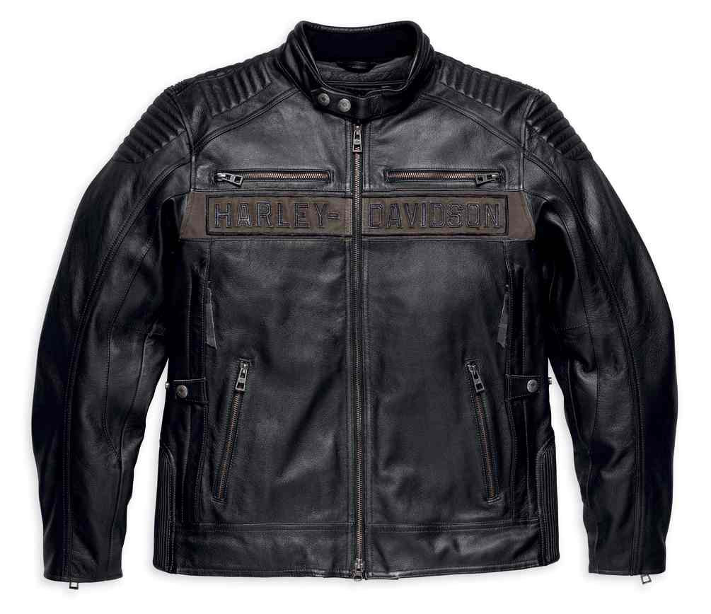 Harley-Davidson® Men's Asylum Mid-Weight Leather Jacket, Black