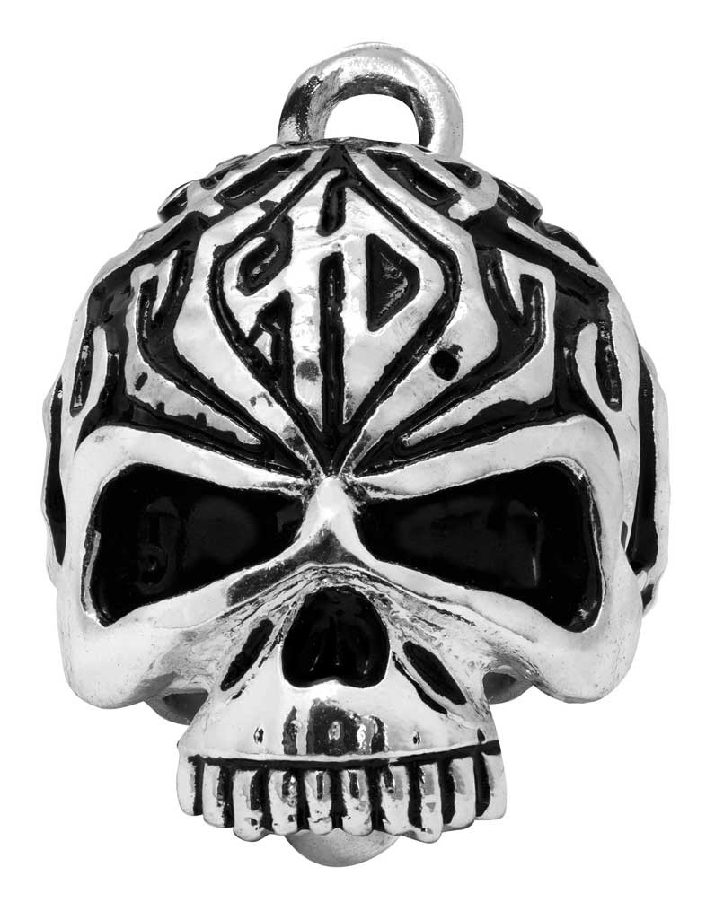 Harley-Davidson® Sculpted Tribal Skull Ride Bell, Shiny Silver