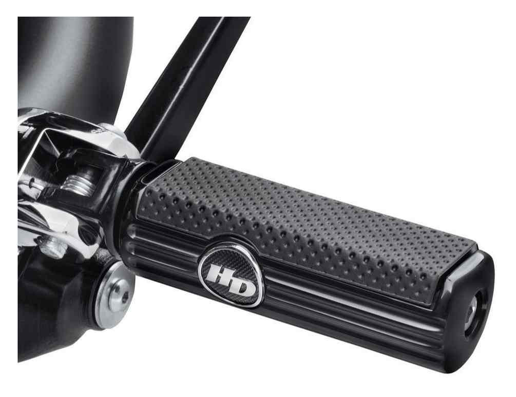 HarleyDavidson® Defiance Rider Footpegs Black Anodized, Softail