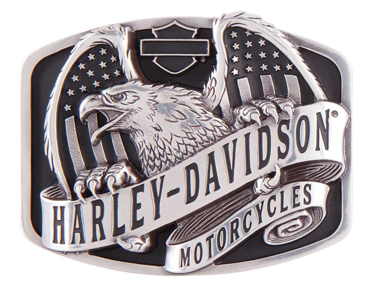 Harley-Davidson® Men's Wings Over America Belt Buckle, Antique Silver  HDMBU11402