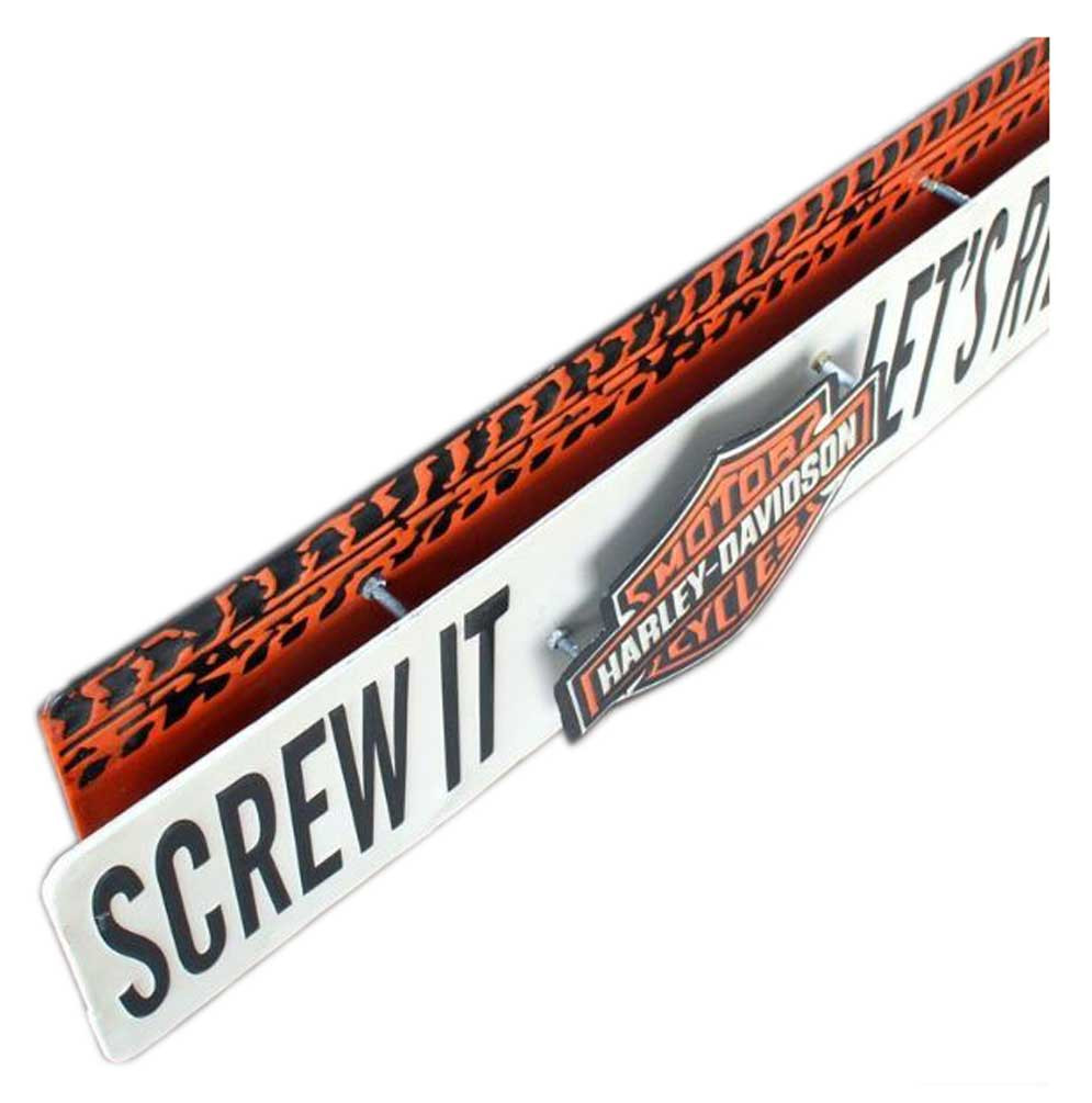 Harley-Davidson® Screw It Let's Ride Embossed Metal Sign, 22 x 9 Inches ...
