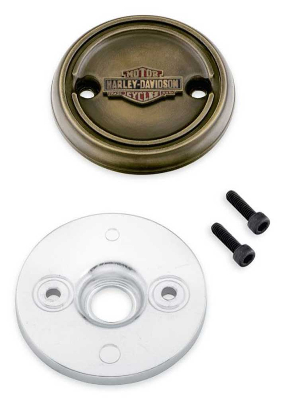 H.eden Harley-Davidson® Brass Finish Left Side Medallion - Fits XG