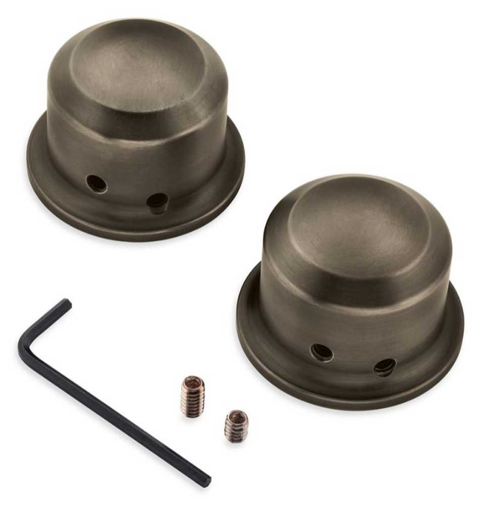 Harley-Davidson® Brass Finish Front Axle Nut Covers - Set of Two
