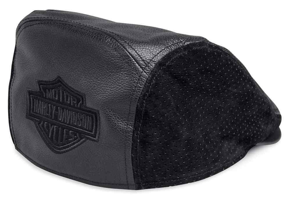 Harley-Davidson® Men's Bar & Shield Logo Leather Ivy Cap, Black