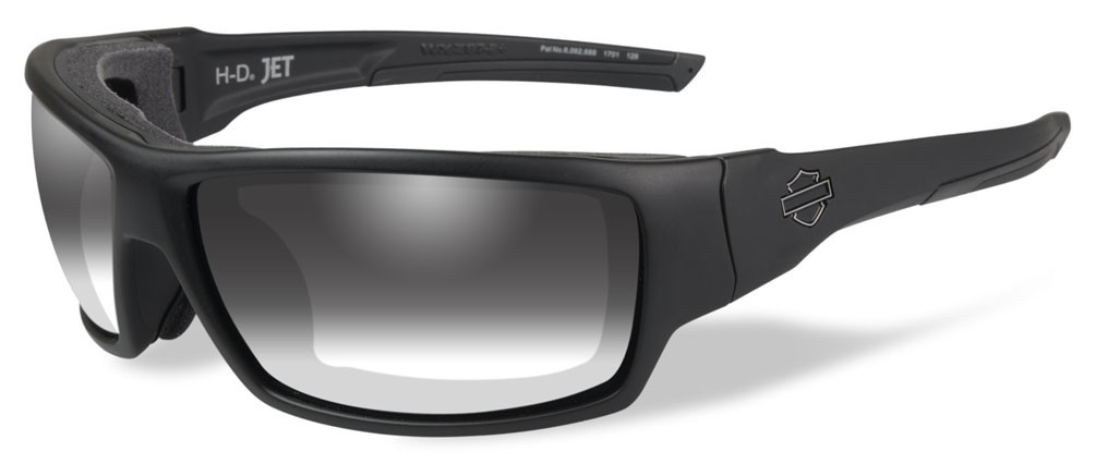 Harley-Davidson® Men's Jet LA Light Sunglasses, Gray Lens / Black