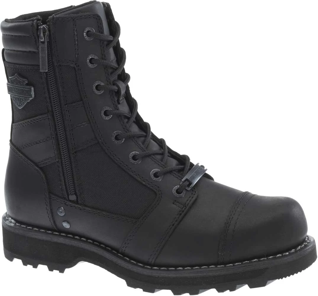 Harley-Davidson Men\'s Boxbury 7-Inch Black Composite Toe Motorcycle Boots Licensed Product Mens Brockman Waterproof Black Leather Mid  main image 4