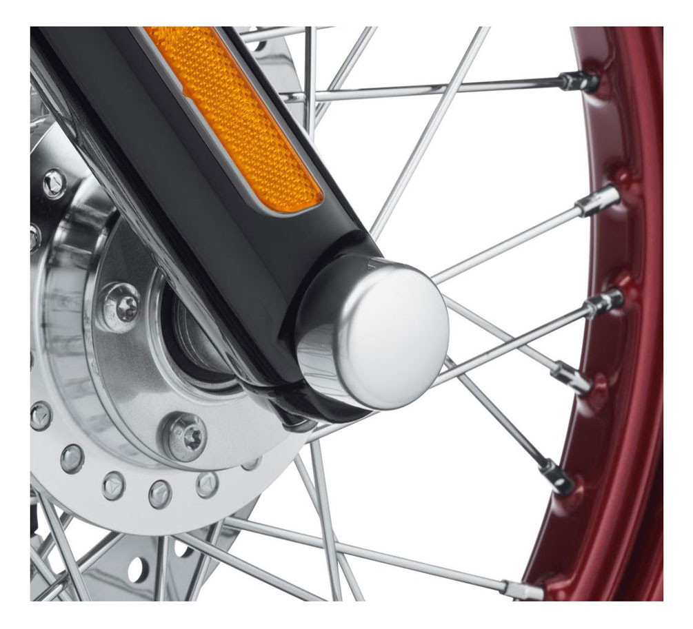 HarleyDavidson® Front Axle Nut CoversSatin Chrome,Fits Multiple