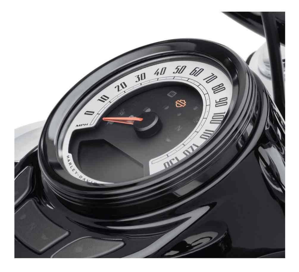Harley-Davidson® 4 in. Defiance Tank Gauge Bezel - Black Anodized
