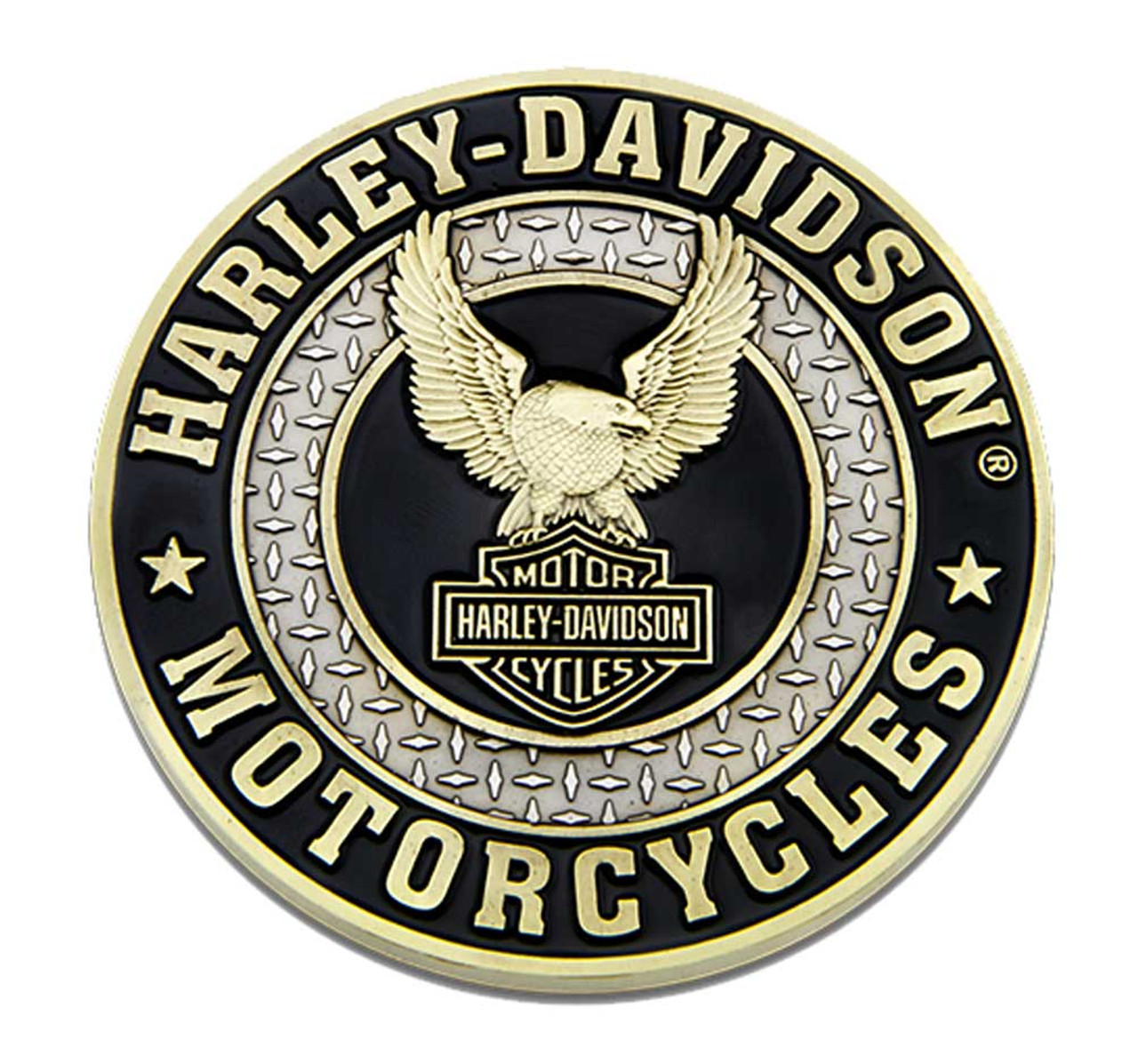 Harley-Davidson® Up-Winged Eagle B&S Heavy-Duty Metal Magnet, 3 in