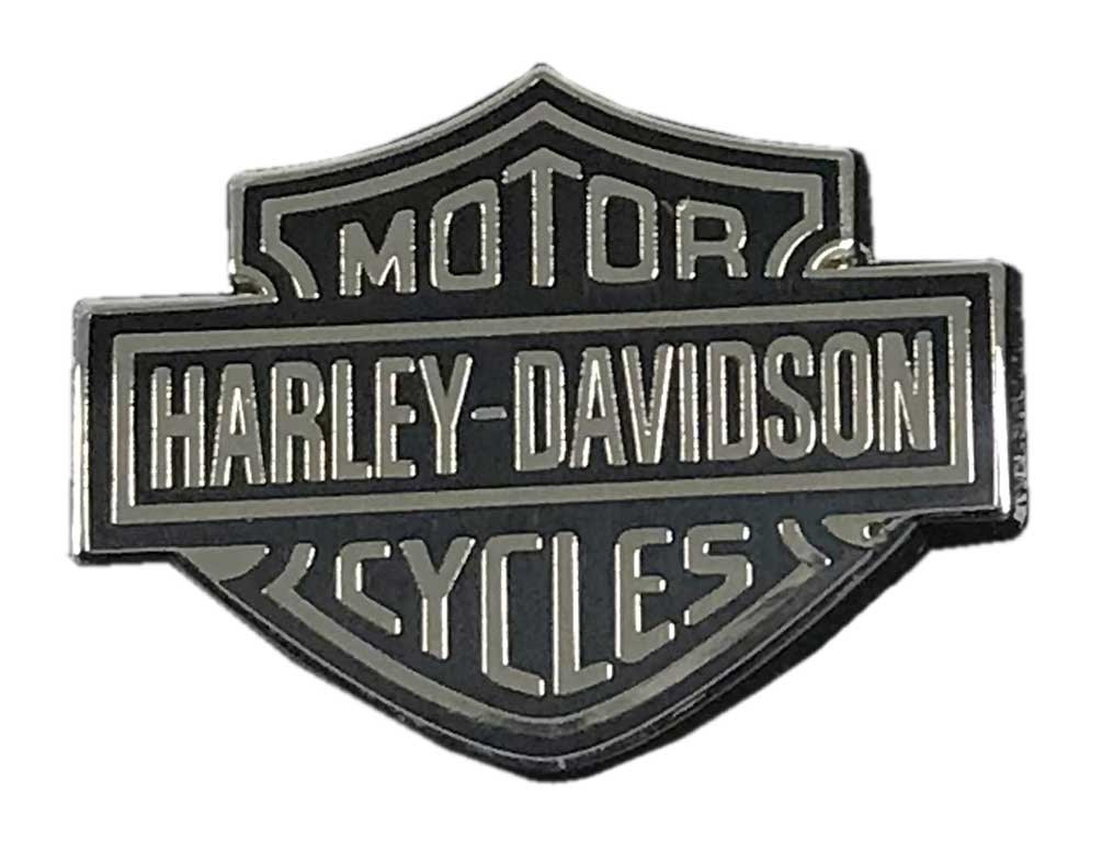 Harley-Davidson® Bar & Shield Metal Emblem Pin, Black & Silver, 1