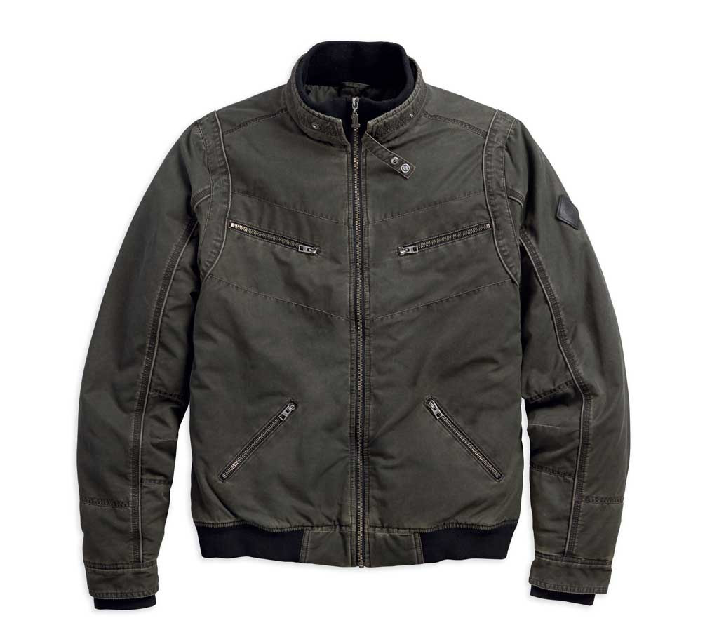 Harley-Davidson® Men's Quilted Lining Slim Fit Zippered Bomber
