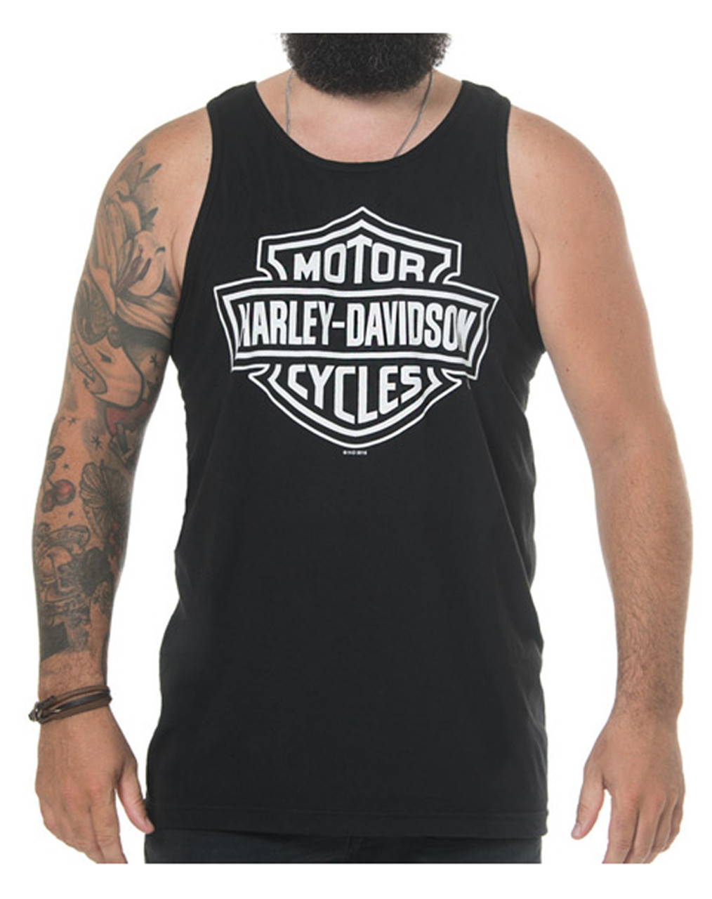 Harley-Davidson® Men's Classic White Bar & Shield Logo Sleeveless Tank,  Black