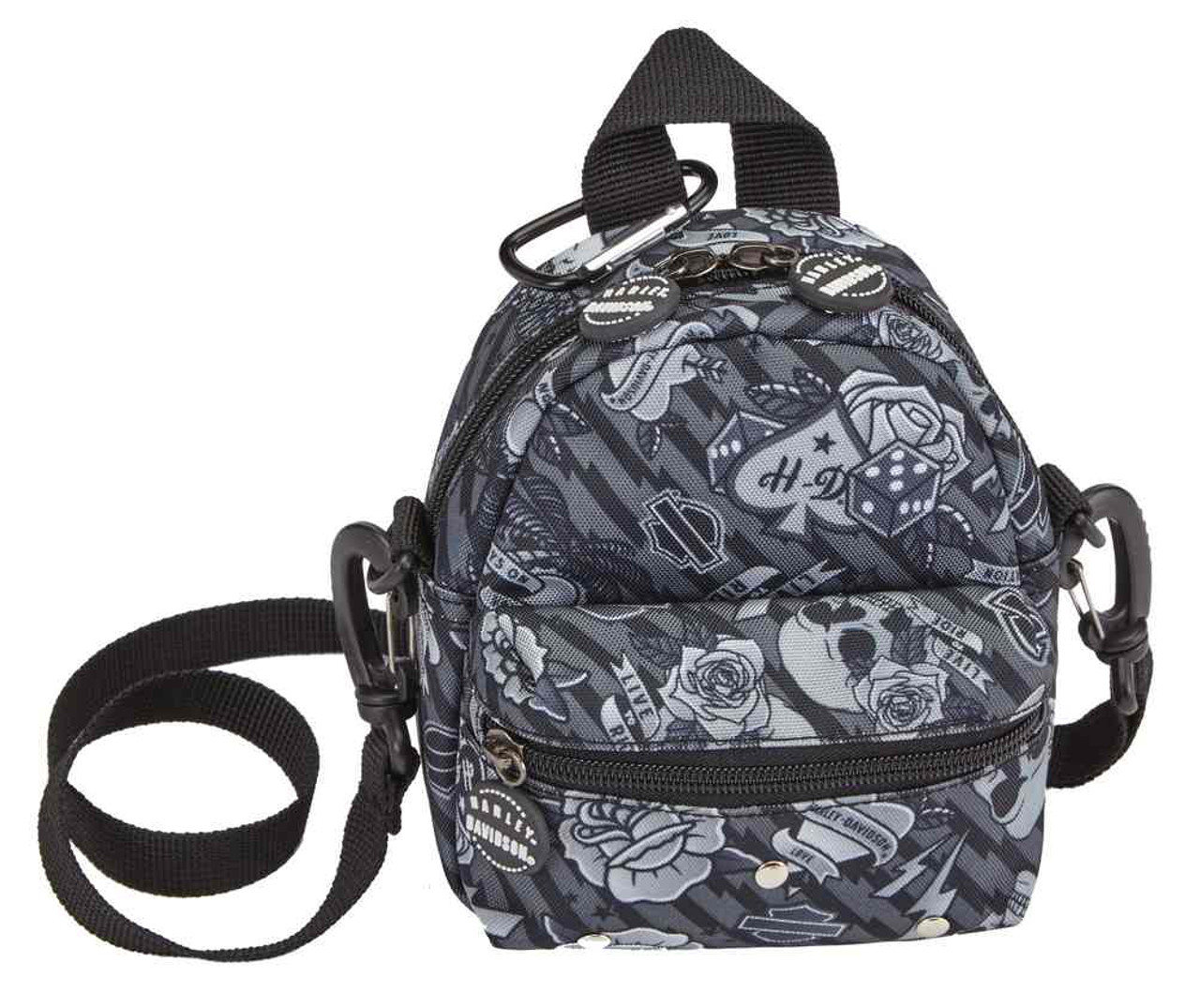 4cモルトドリーム Harley-Davidson® Mini Me Backpack. Black w/ Bar & Shield