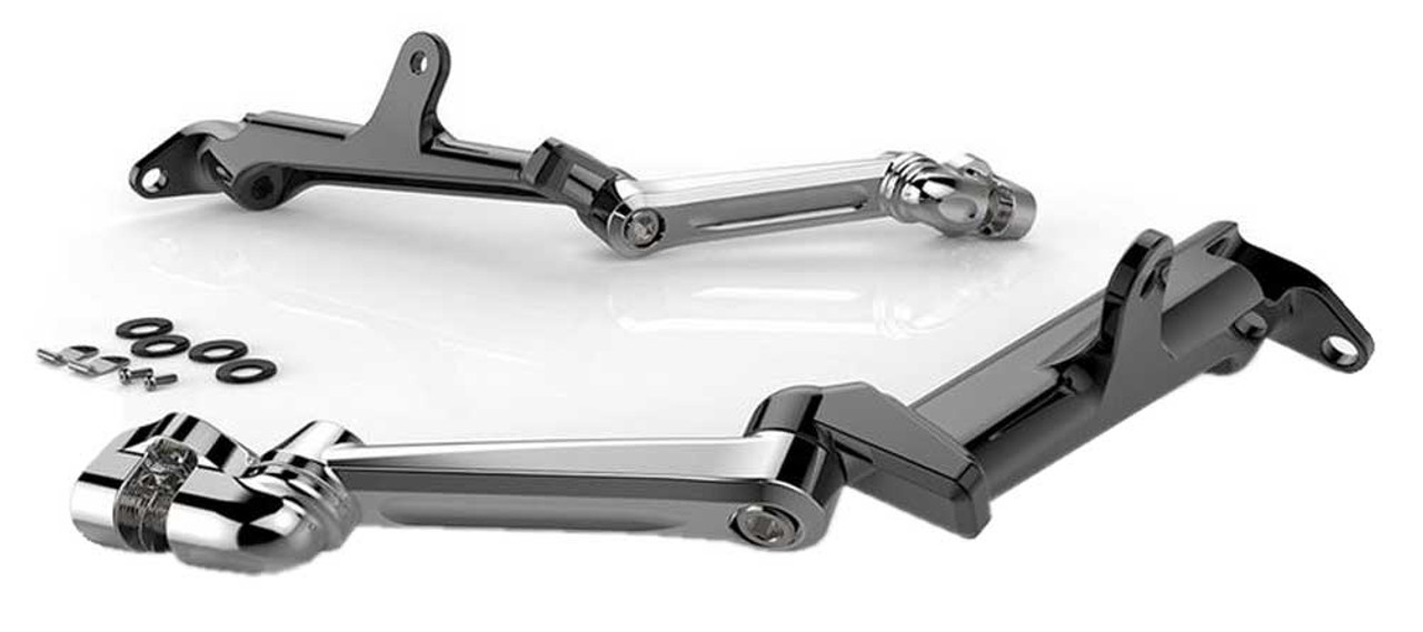 Ciro Frame Mounted Adjustable Highway Harley Peg Mounts Chrome or Black Finishes