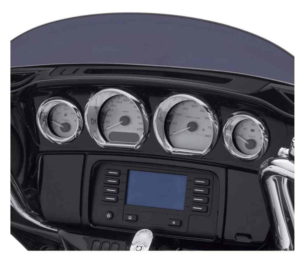 ハーレー純正 ゲージトリムキット クローム 61400451 ツーリング 新品 Harley-Davidson® Gauge Trim Kit, Multi-Fit Item - Chrome Finish