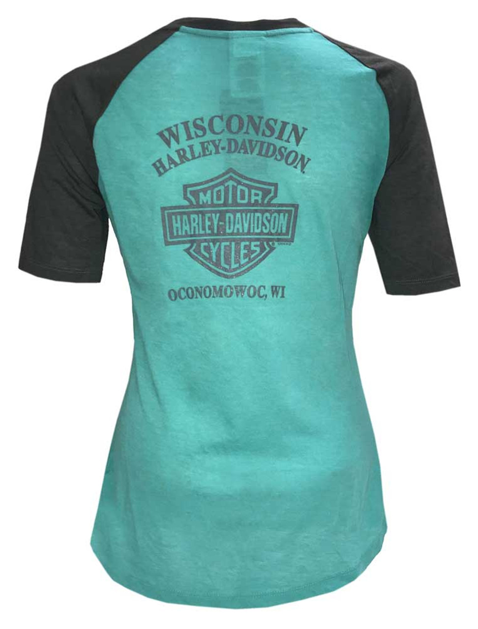 Harley Davidson® Womens Machine Ascent 12 Sleeve V Neck Jersey Tee 5flb Hf2y Wisconsin 