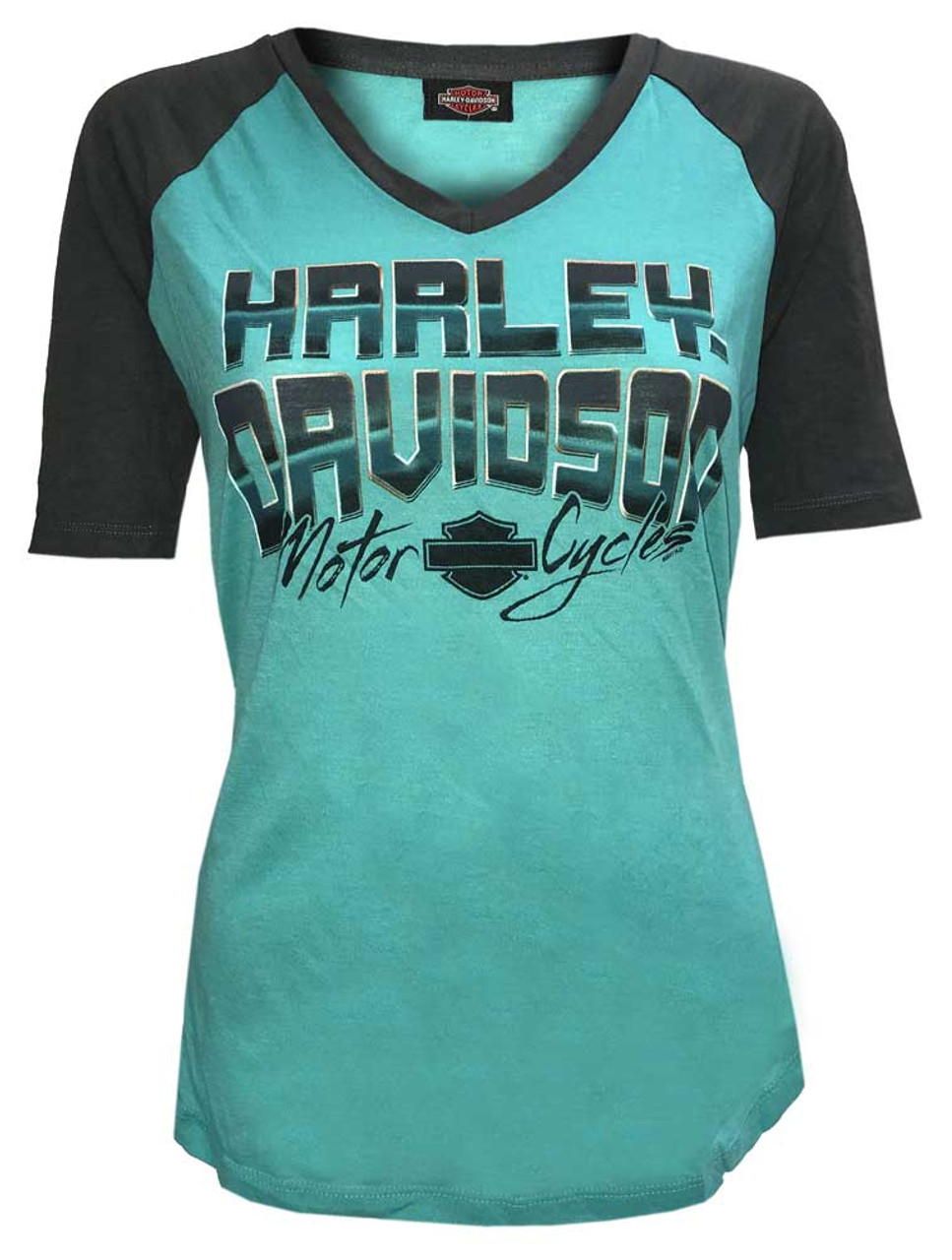 Harley Davidson® Womens Machine Ascent 12 Sleeve V Neck Jersey Tee 5flb Hf2y Wisconsin 