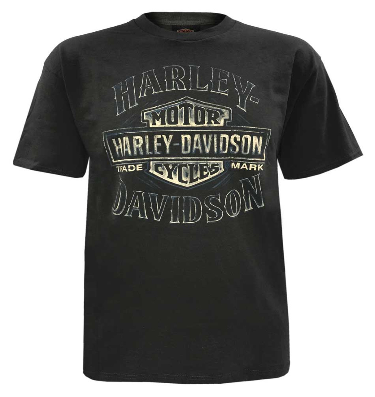 Harley Davidson® Mens Chrome Trip Short Sleeve Crew T Shirt Pewter 5l33 Hf5e Wisconsin 