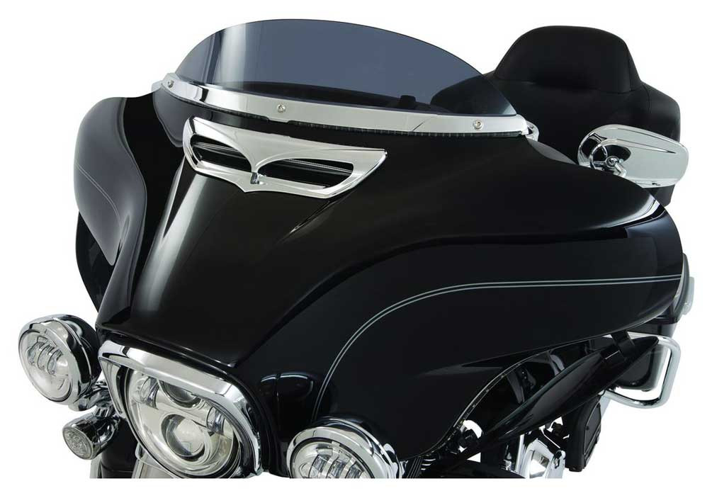 Ciro LED Lighted Windshield Trim, Fits 14-up Harley Touring