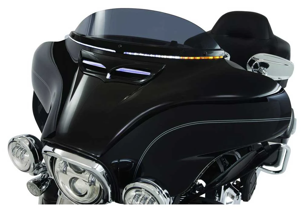 Motorcycle Chrome Split Windshield Side Trim For Harley Touring Road