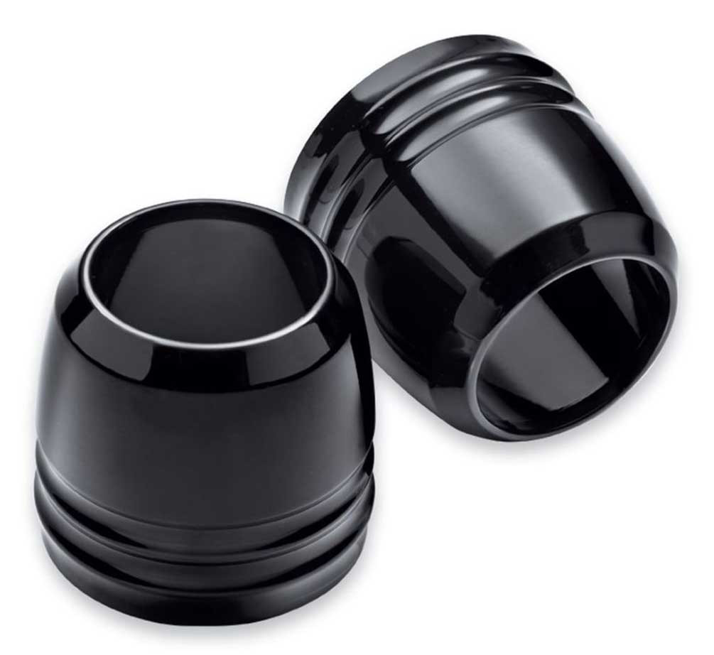 Harley-Davidson® Billet Fork Slider Dust Cover - Black, Fits Dyna