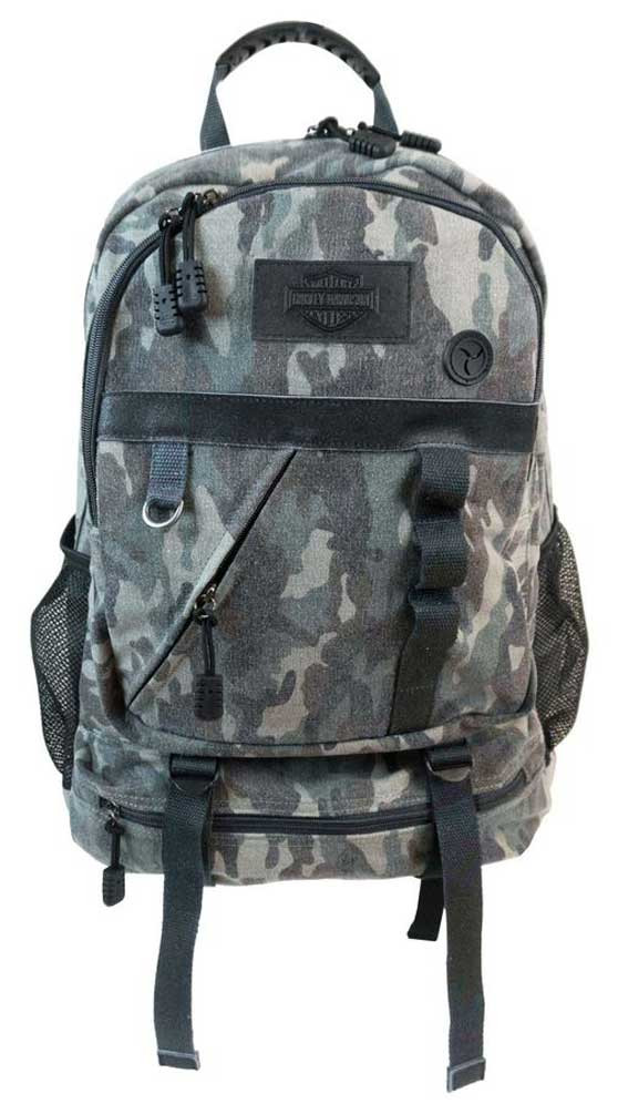 HarleyDavidson® Camo Print Canvas Bar & Shield Utility Backpack