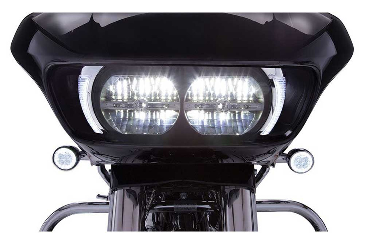 Ciro Fang LED Headlight Bezels Fits Harley 15 up Road Glides