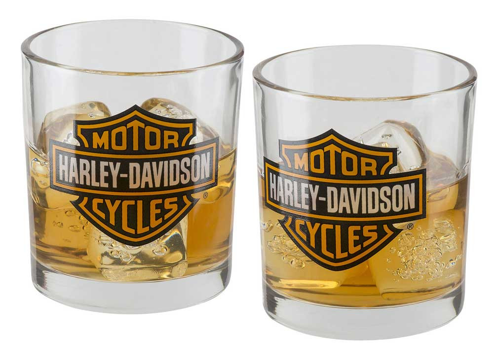 HOGWORKZ シールド型 ガラス皿 Harley-Davidson ウィンドシールド ローライダーST (ブラック) ボルトセット 食器