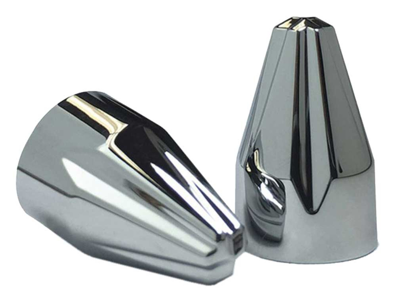 Ciro Fluted Spike Bolt Cap Fit 53pk for Harley Chrome or