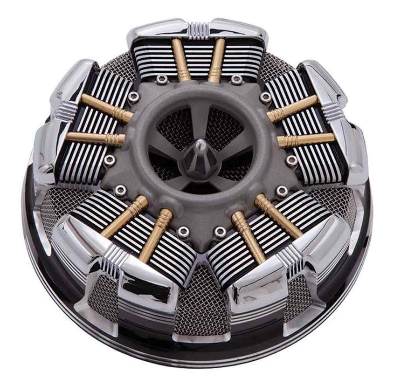 Ciro Radial Air Cleaner Fits 08 16 H D Touring Models Chrome or