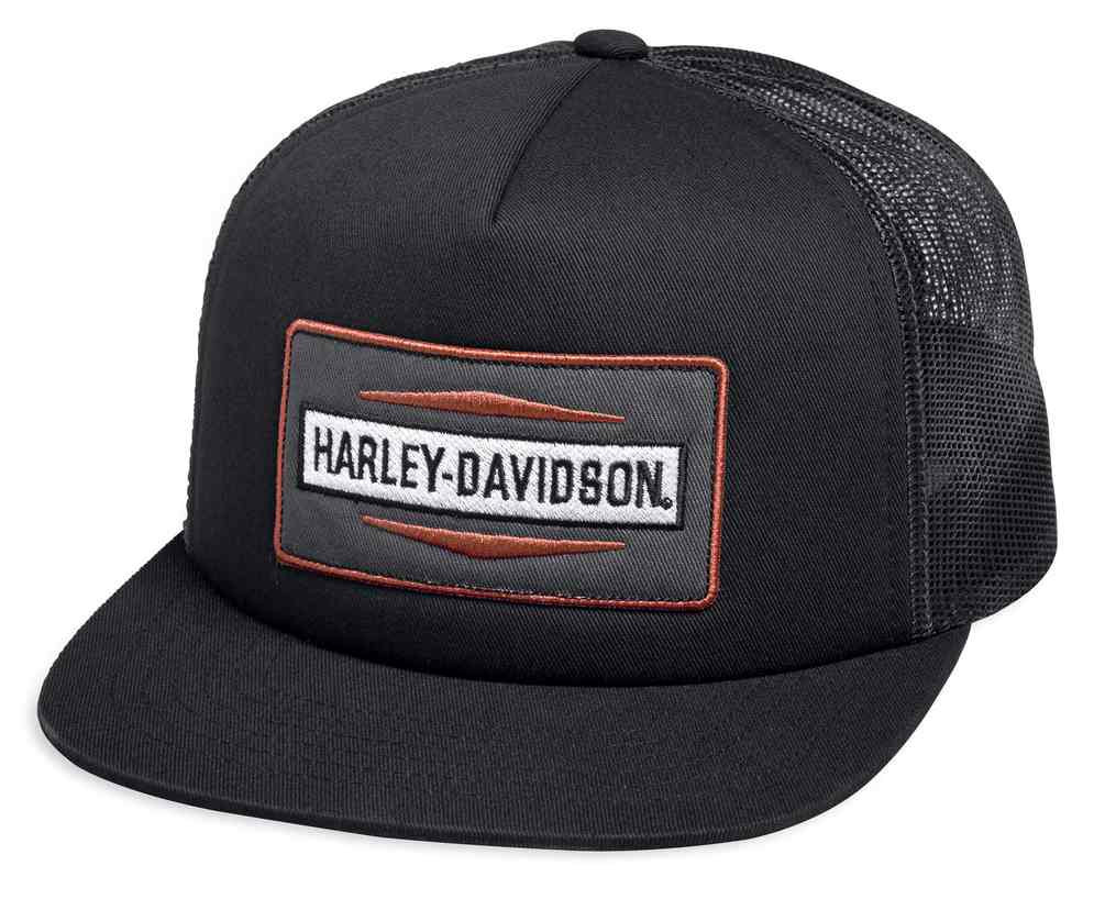 Harley-Davidson® Men's Stacked Graphic Foam Trucker Cap, Black