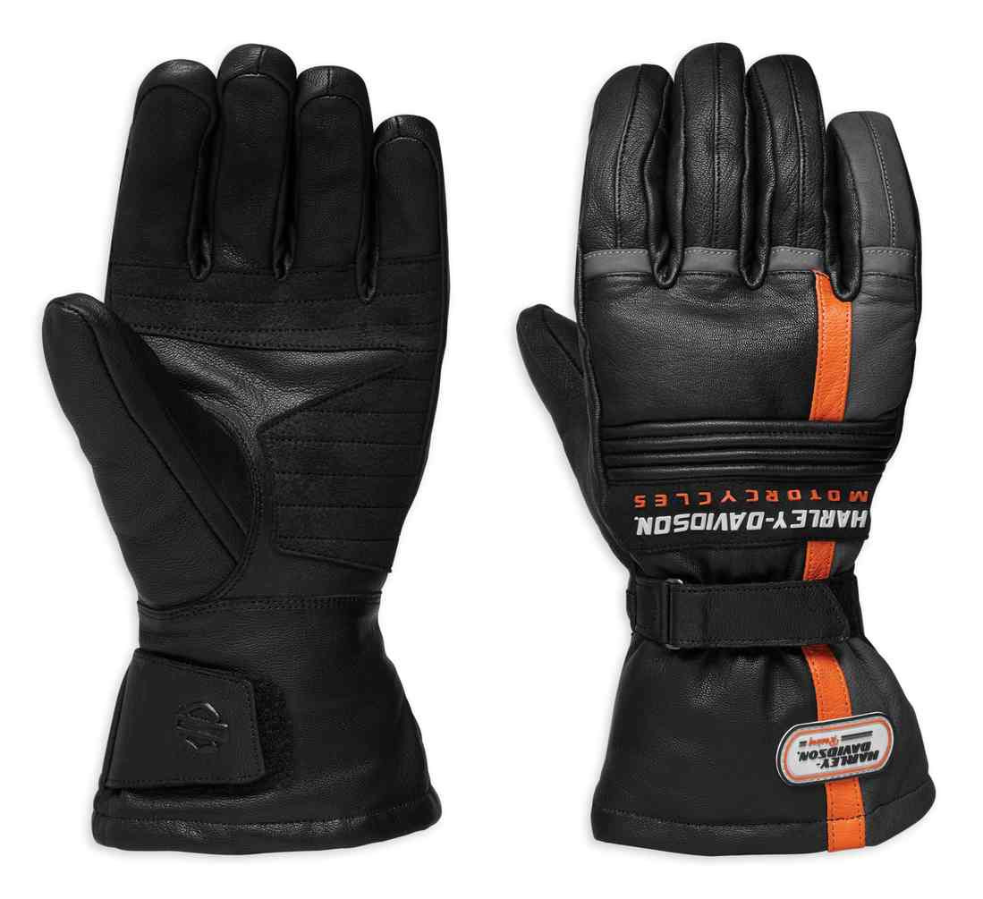 Harley-Davidson® Men's Ratchett Gauntlet Leather Gloves, Black