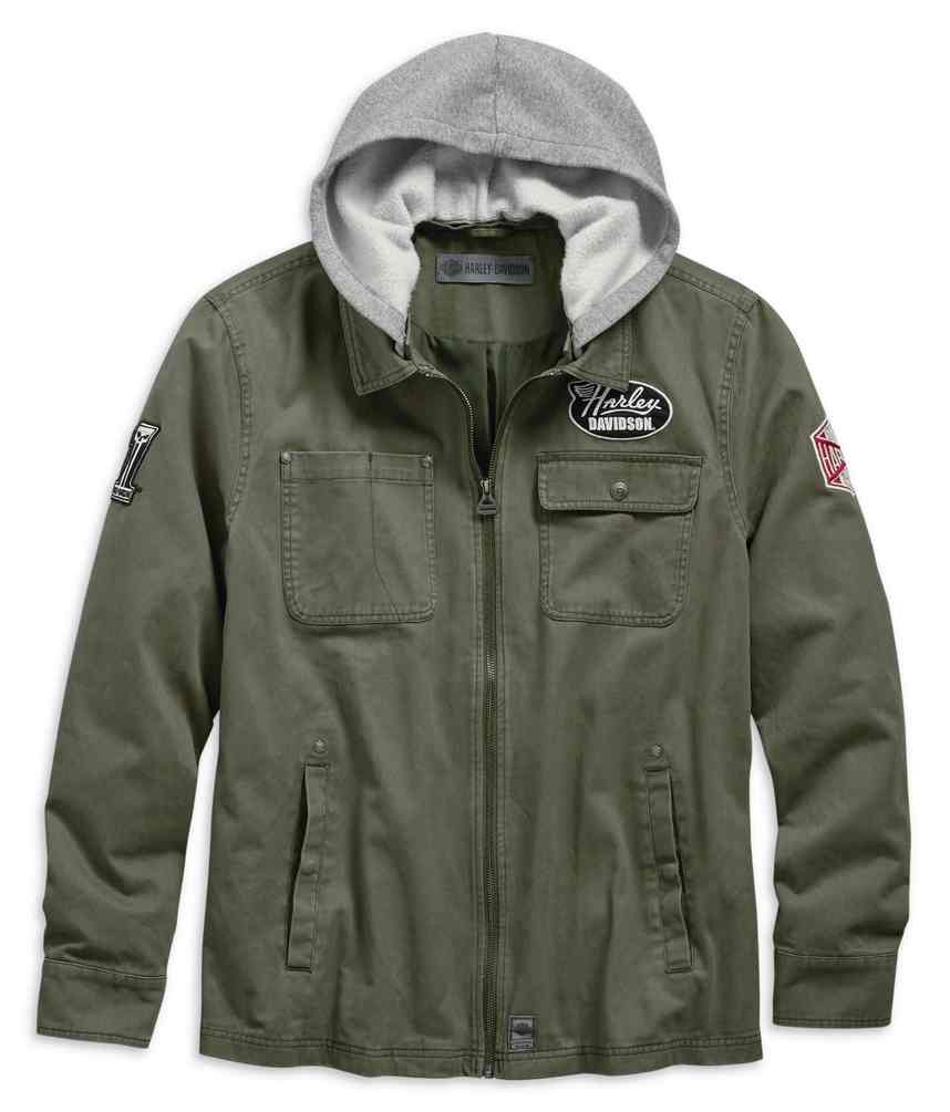 Harley-Davidson® Men's Hoodie Cotton Slim Fit Casual Jacket, Green
