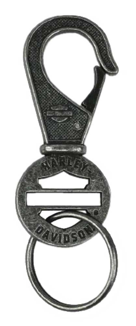 Harley-Davidson Men's Bar & Shield 24 inch Wallet Chain, Antique Nickel Finish - 24 - Silver