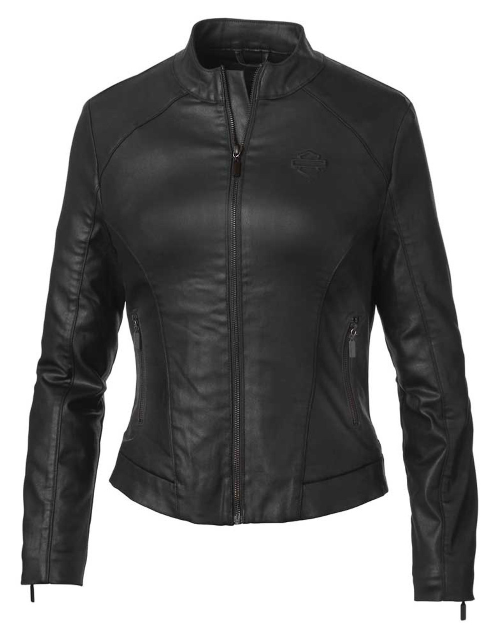 Harley-Davidson® Women's Winged Back Coated Synthetic Jacket, Black ...