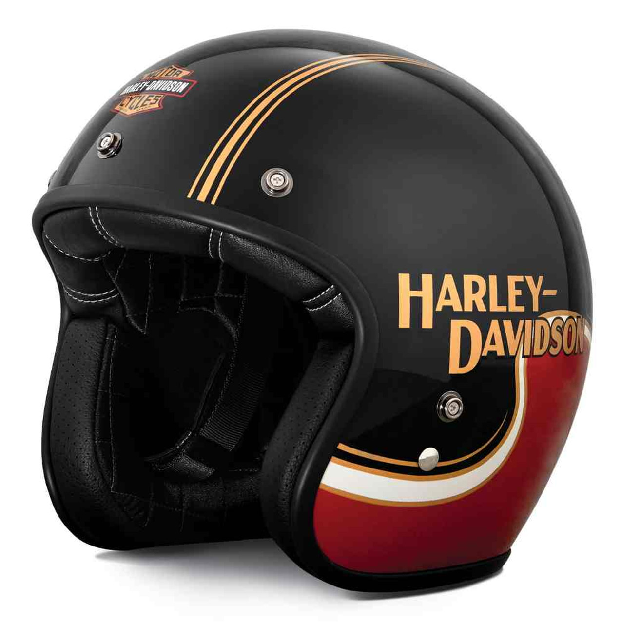 HarleyDavidson® Men's The Shovel B01 3/4 Helmet Red & Black 98277