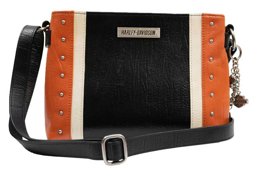 Harley-Davidson® Women's Orange Colorblock Leather Organizer