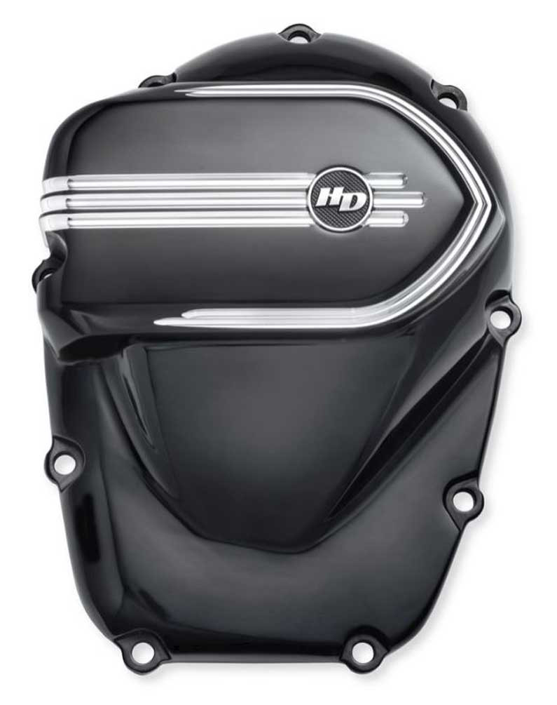Harley-Davidson® Defiance Cam Cover, Black Anodized Machine Cut
