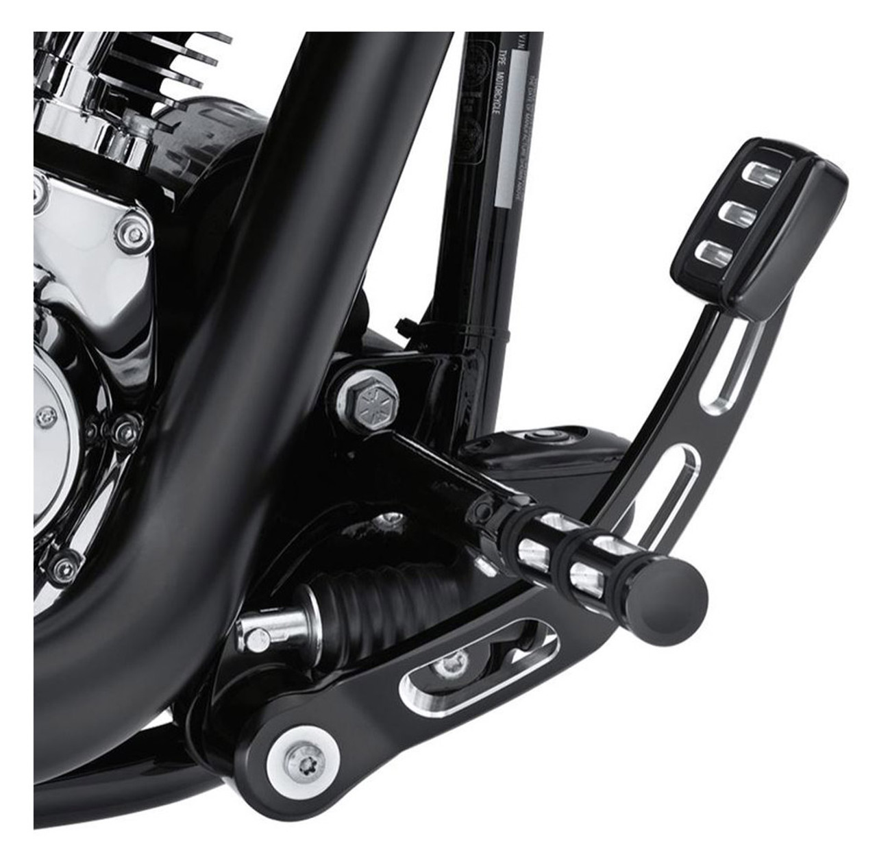 HarleyDavidson® Edge Cut Billet Rear Brake Levers, Fits Softail Models