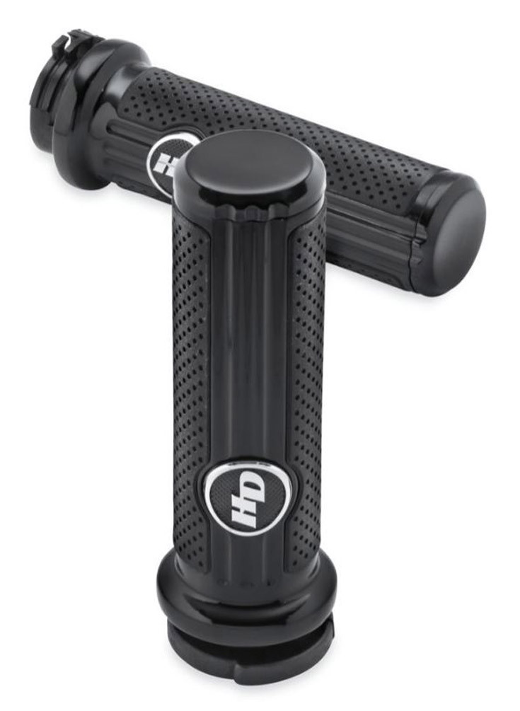 Harley-Davidson® Defiance Hand Grips - Black Anodized, Multi-Fit