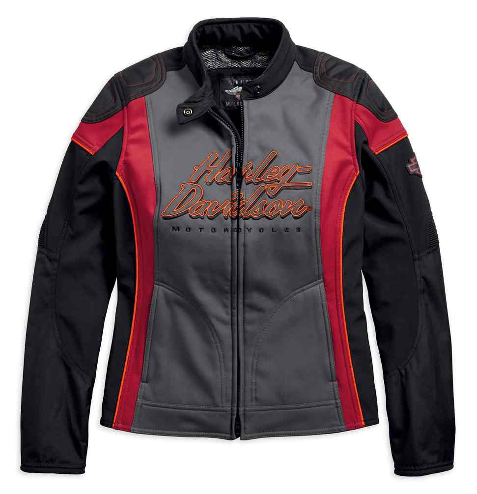 Harley-Davidson® Women's Winona Colorblocked Riding Jacket, Gray