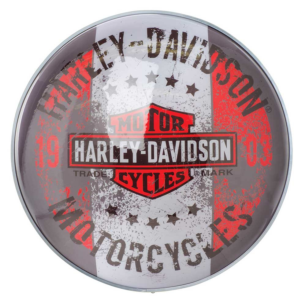 Insegna A Muro In Legno Intagliato Harley-Davidson – Scudo Aquila 47,5x57,4 Cm – Targa Pub Fatta A Mano