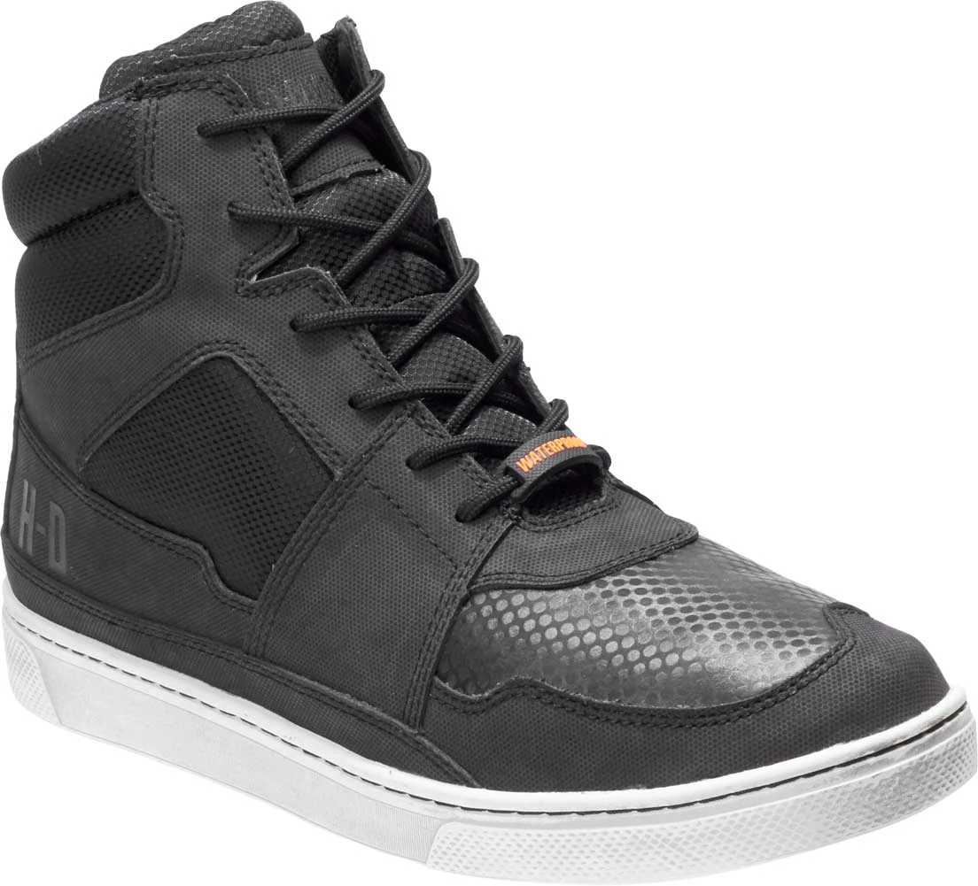 Harley-Davidson Eagleson D93555 Sneaker Mens US 7M Black Leather Biker Shoes Harley-Davidson Eagleson D93555 Mens Black Leather Lifestyle  main image 2
