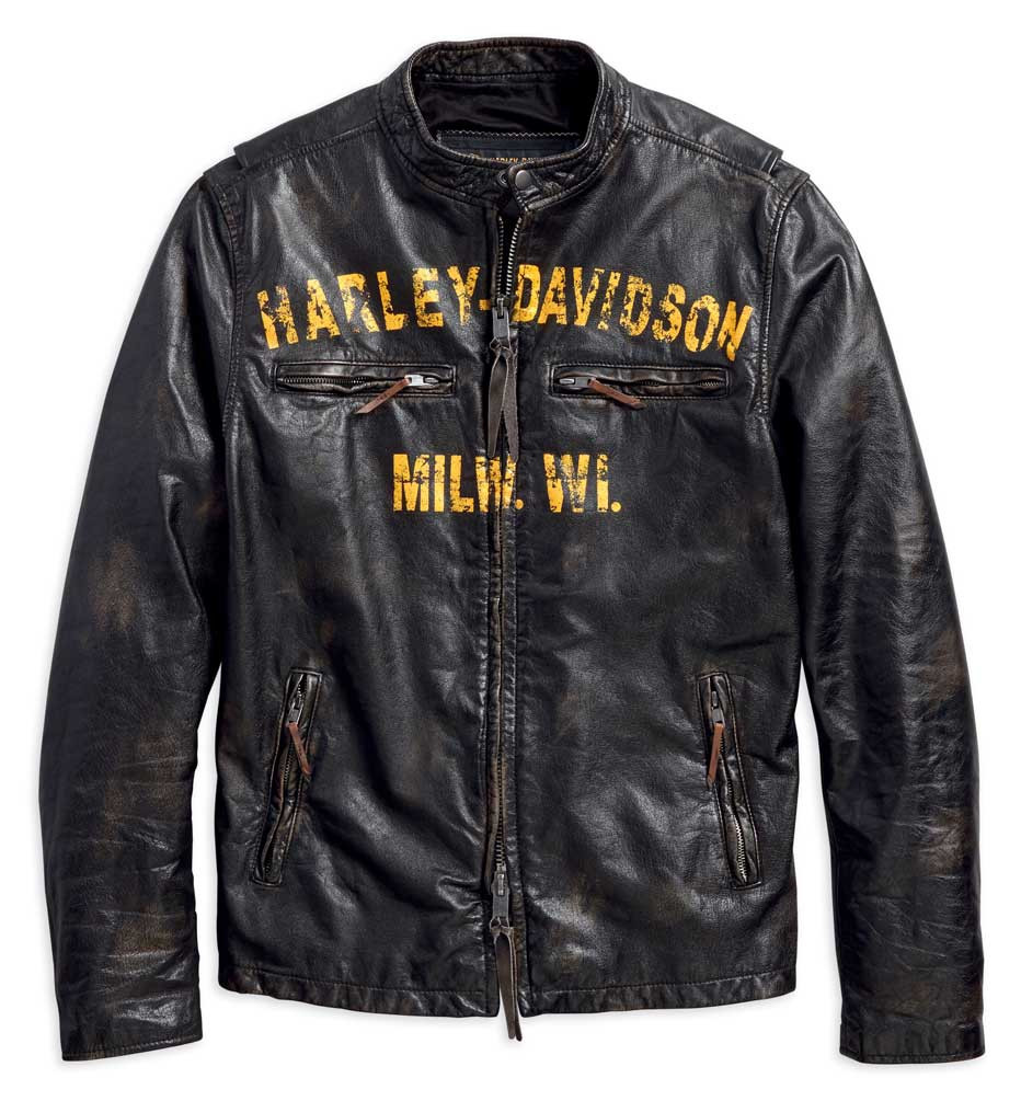 Harley-Davidson® Men's Forge Distressed Slim Fit Leather Jacket