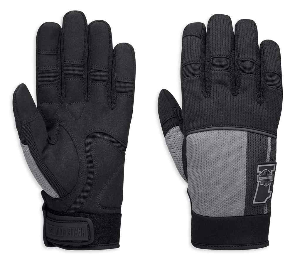 Harley-Davidson® Men's Stowell Mesh Full-Finger Gloves, Black
