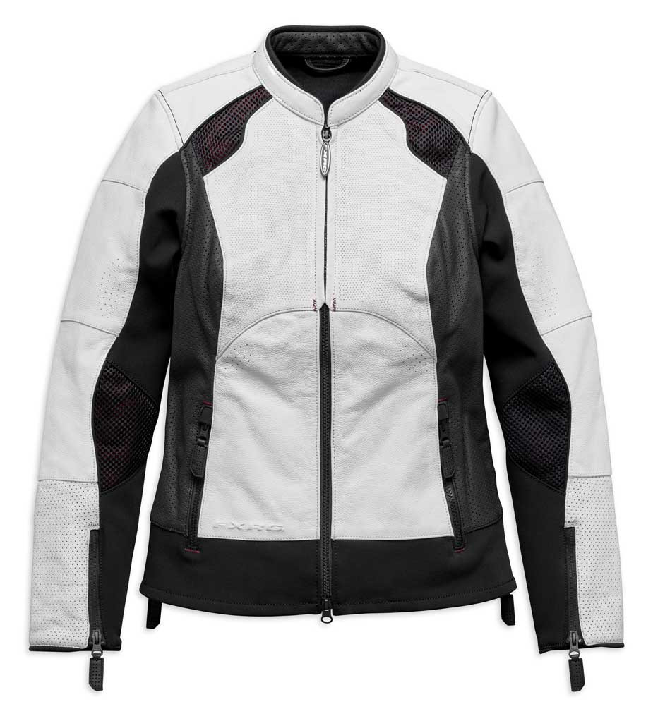 Harley-Davidson® Women's FXRG Perforated Leather Jacket, White