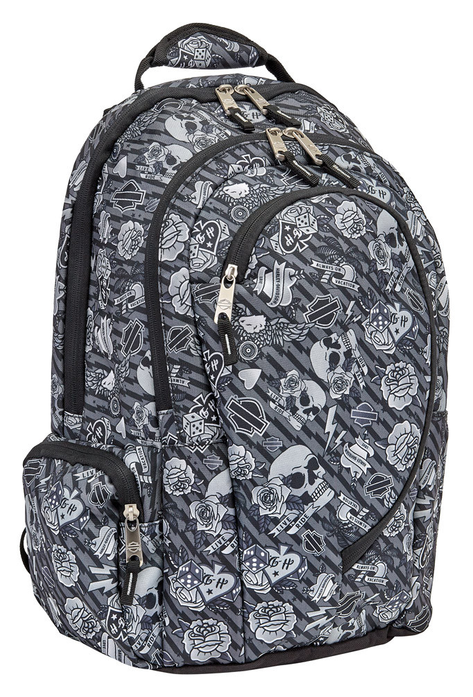 HarleyDavidson® Women's Gray Tattoo MultiFunctional Backpack 99915