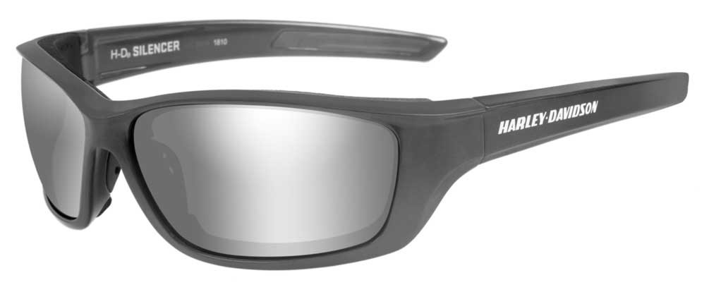 Harley-Davidson® Mens Silencer Sunglasses, Silver Flash Lenses